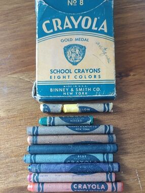 Vintage Crayola Boxed School Crayons